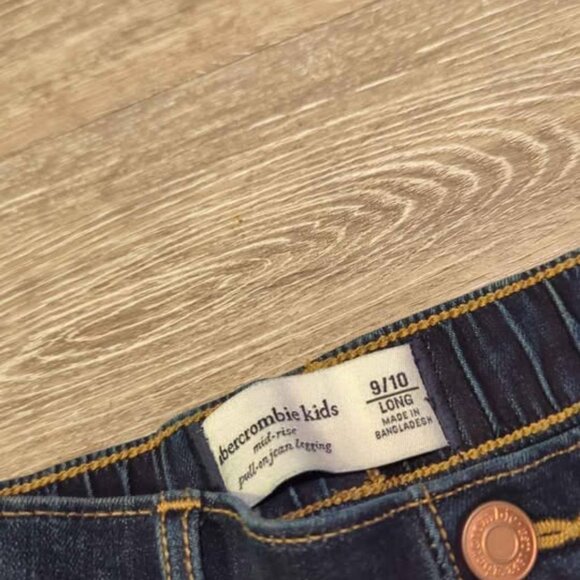 Abercrombie kids 9/10 long mid rise pull on jean legging girls - Picture 4 of 5